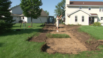 Swale & Lawn Restoration Project in Milwaukee, WI | Integrity Drainage